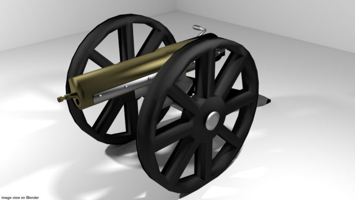 3D Gatling Gun Type 1 model 3D Model