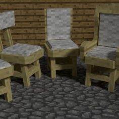 Minecraft Chairs						 Free 3D Model