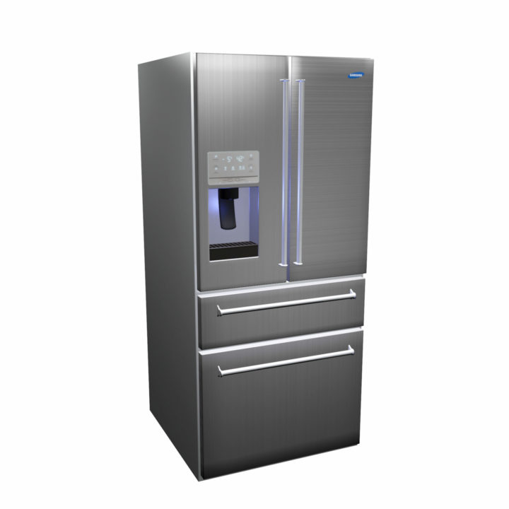 Refrigerator Low Poly High Quality 3D 3D Model