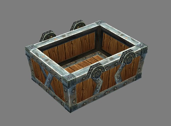 Game Model Arena – mine box dwarf – large 01 3D Model