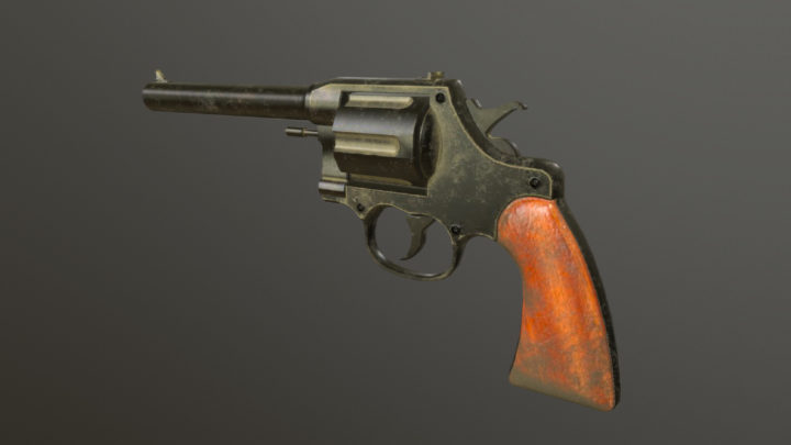 Colt .45 Peacemaker Revolver 3D Model