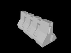 Plastic Barricade Free 3D Model