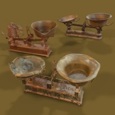 3 Rusty Scale Collection 3D Model
