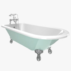 Vintage Bathtub Essex Aqua Coated 3D Model