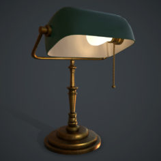 3D Banker Lamp 3D Model