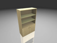 Cabinet wood 10 low poly 3D Model
