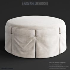 Taylor King Penny ottoman 3D Model