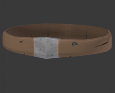 Leather belt low poly 3D Model