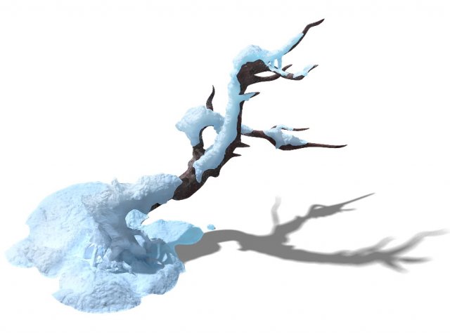 Game Model – snow – crippled trees 03 01 3D Model