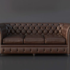 Chesterfield Couch Free 3D Model