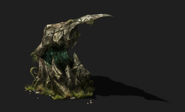 Game Models – poison Valley Scene – poison stone t 3D Model