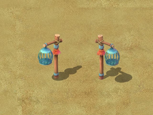 Cartoon version – Cage – execution ground 3D Model