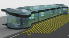 Bus Stop design VR – AR – low-poly 3D model 3D Model