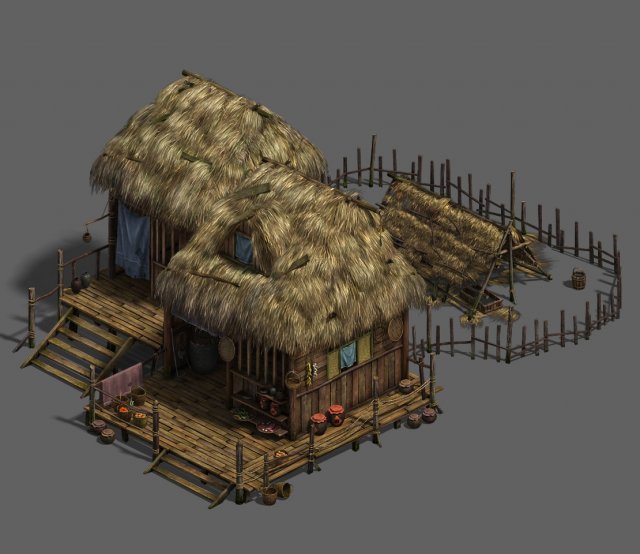 Original village – house 1 3D Model