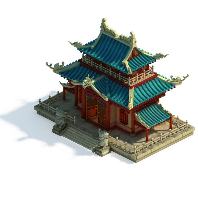 Volcano Hill – Palace Architecture 02 3D Model