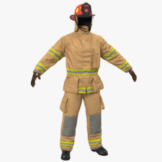 US Firefighter Uniform 3D Model