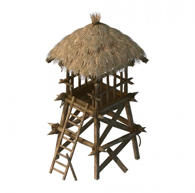 Cottage tribe – watchtower 01 3D Model