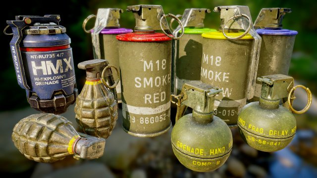 Modern Grenade Pack 3D Model