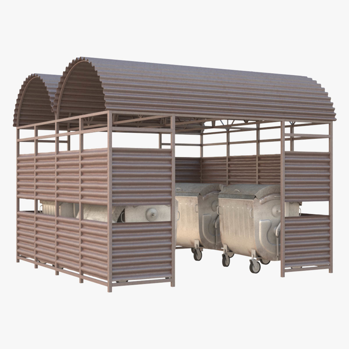 3D Recycle Bin Shelter 3D Model