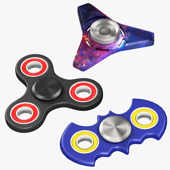 3D Spinners Fidget Set 3D Model