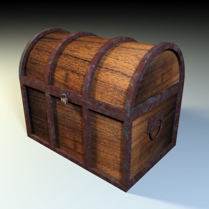 Rusty Treasure Chest 3D Model