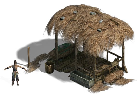 Country tribe – stables 3D Model
