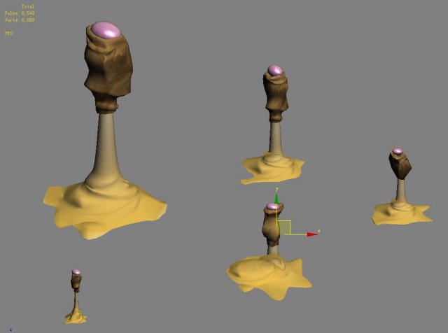 Cartoon version – sand funnel 3D Model