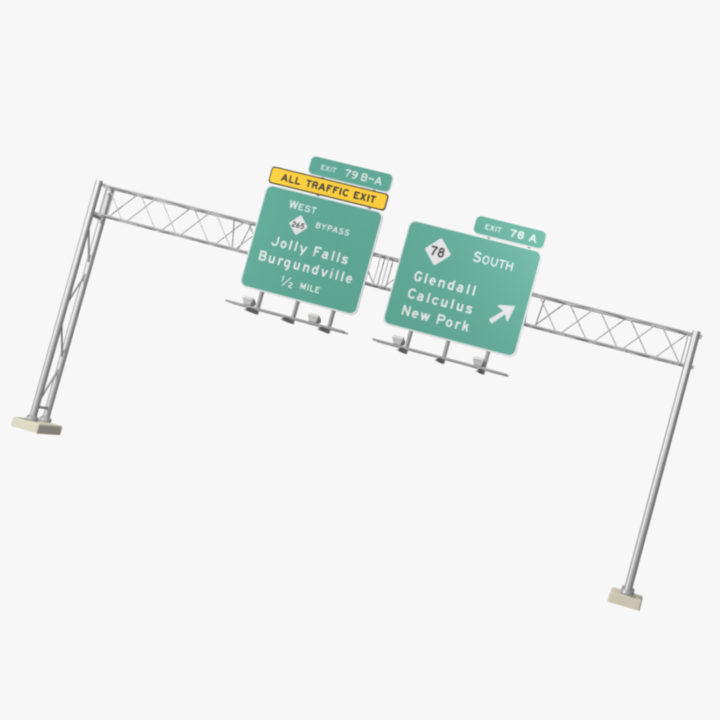 Highway Signage Version 2 3D Model