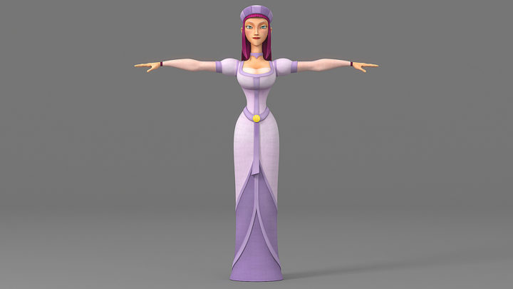 3D model cartoon woman 5 3D Model