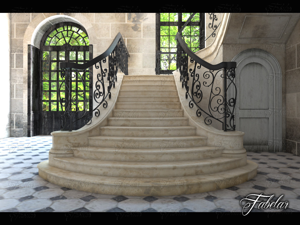 Staircase 01 3D Model