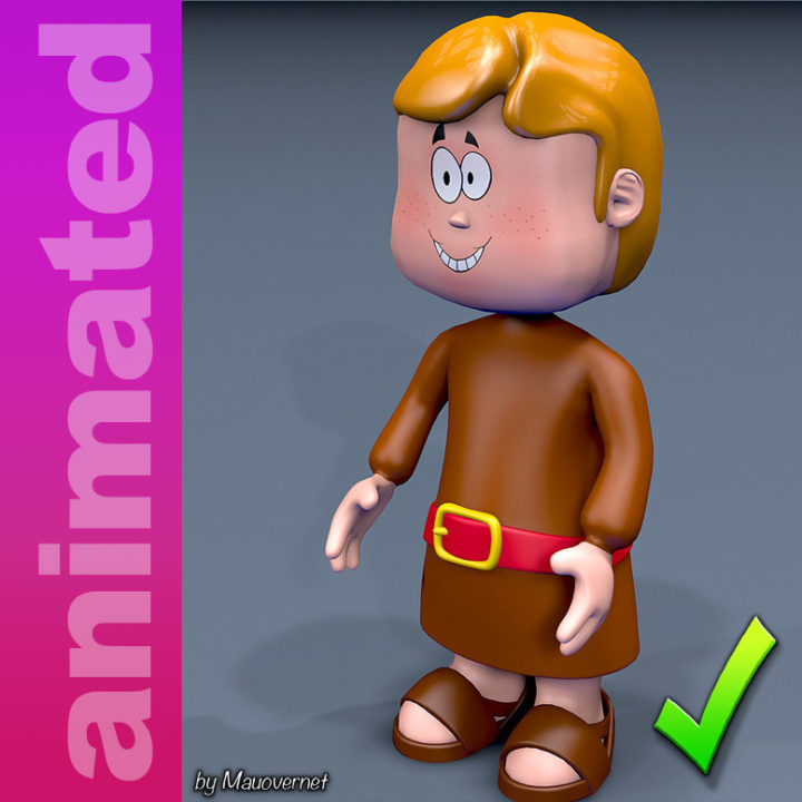 3D Character Rigged Animated model 3D Model