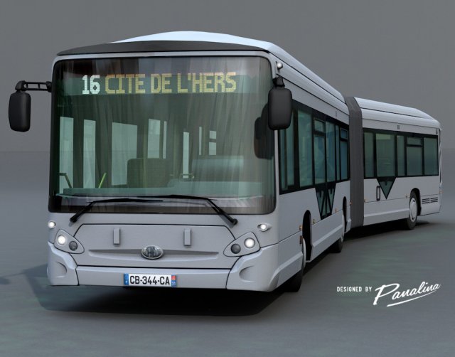 Articulated City Bus Heuillez GX427 – 3D model 3D Model