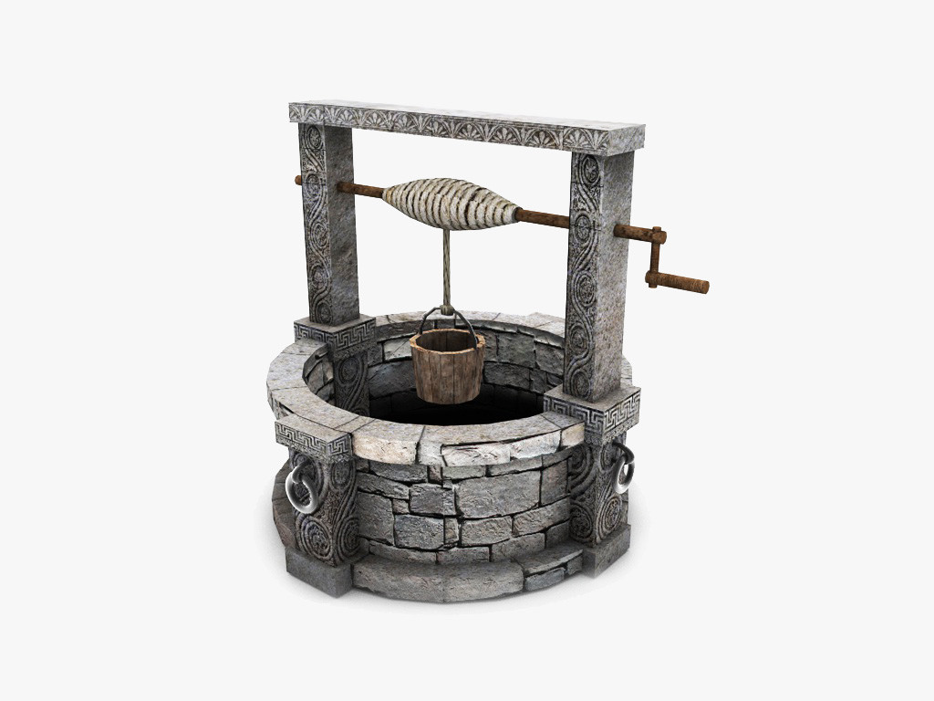 3D Old stone well model 3D Model