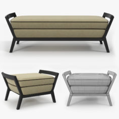 Niba home – Aaron ottoman and bench 3D Model