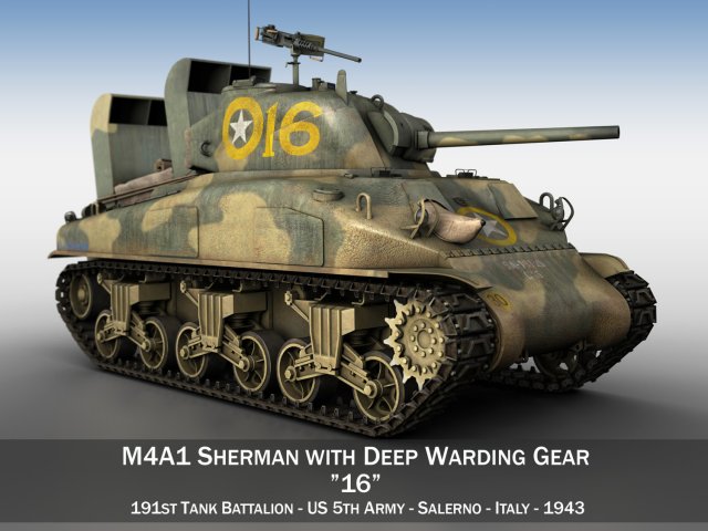 M4A1 Sherman – 16 3D Model