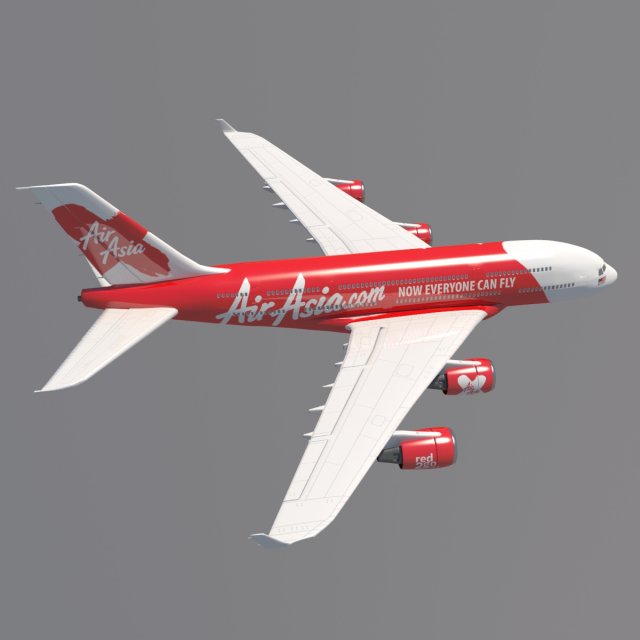 AirAsia A380 Airbus 3D Model