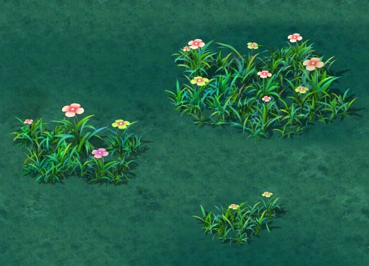 Cartoon version – small wildflower surface 3D Model
