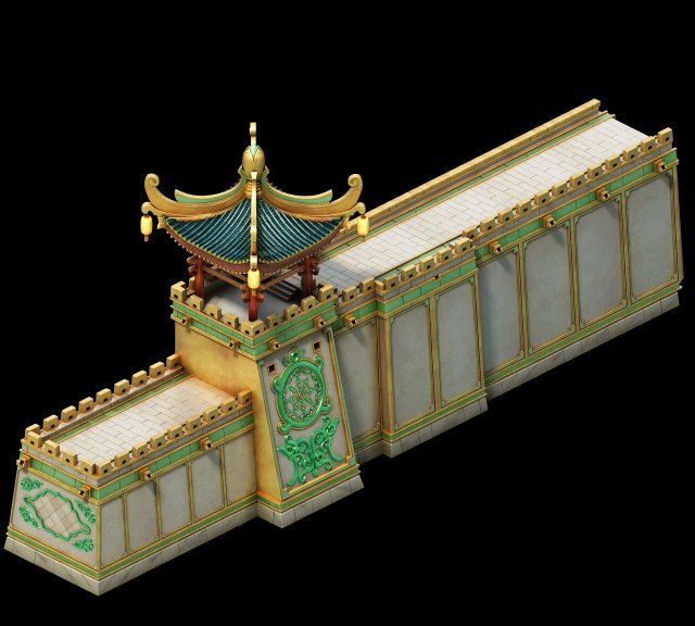 Game Model – Ancient City Wall 3D Model
