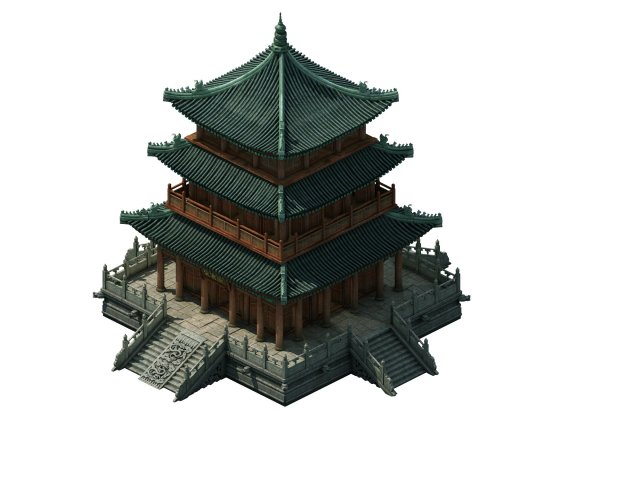 Game Model – Ancient Chinese Tower 3D Model