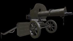 Soviet Maxim machine gun model 1941 3D Model