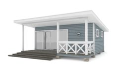 3D American Wood Frame Rest House 2 3D Model