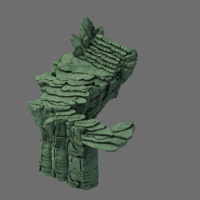 Mountain – terrain stone staircase 02 3D Model