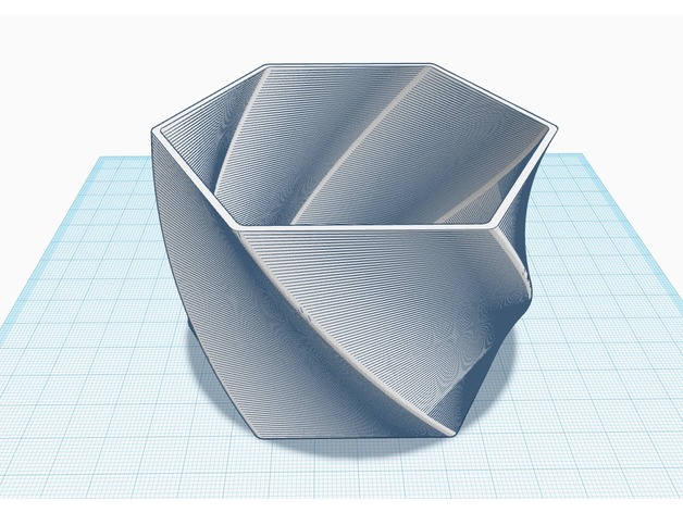 Warped Hexa Planter  3D Print Model