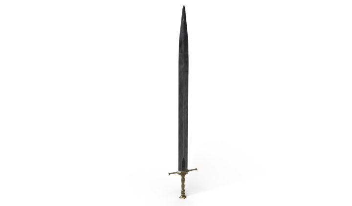 Two-hand Sword Bronze 3D Model