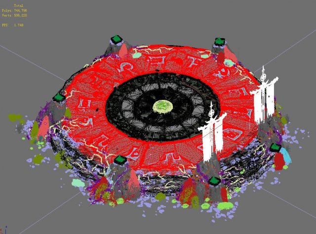 Stone – round altar 3D Model