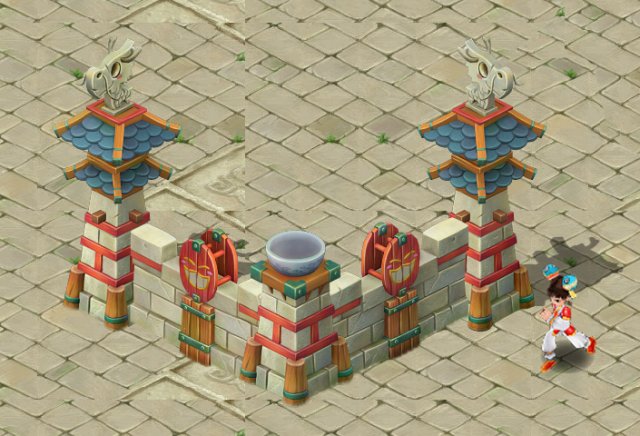 Cartoon version – small wall 3D Model