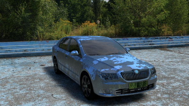 High Poligonal Skoda Superb 3D Model