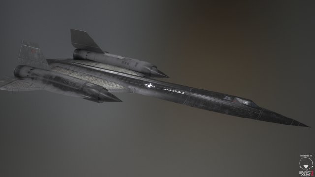 SR-71 PBR low-poly model 3D Model