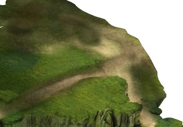 Game Model – Forest – Mountain Road 02 3D Model