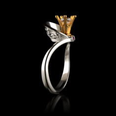 Engagement ring PRINCESS 3D Model